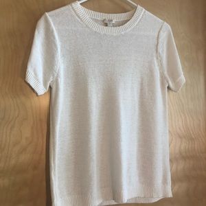 White J. Crew Factory Sweater T-shirt